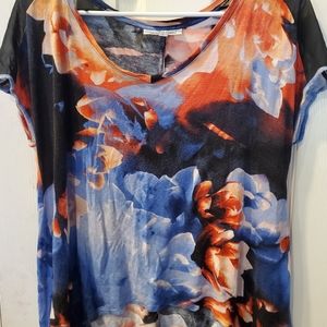 JENNIFER LOPEZ SMALL FLORAL HIGH LOW CROP TOP